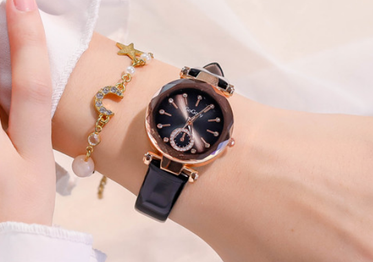 Womens Bracelet Watch Ladies Fashion Jewelry Steel Quartz Wristwatch Waterproof