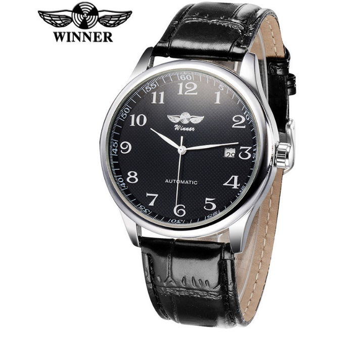 Mens Watch Leather Luxury Automatic Mechanical Date Analogue Wrist Watches Watch