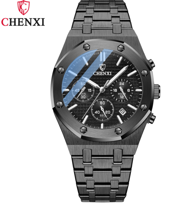 Men's Luxury Watches Wristwatch Chronograph Mens Watch Quartz Stainless Steel UK