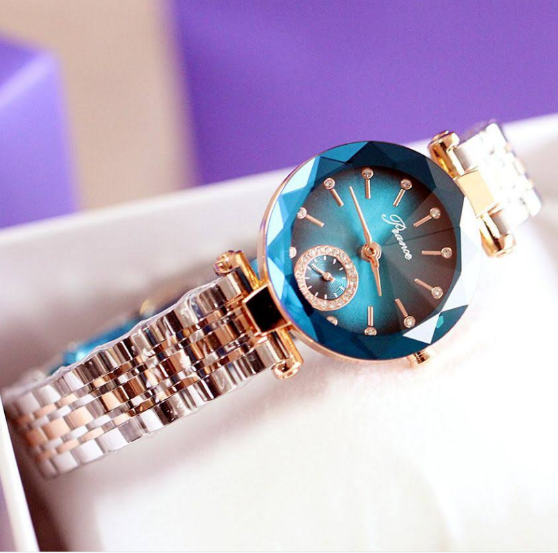 Women Luxury Rose Gold Watch Jewelry Steel Quartz Wristwatches Waterproof Ladies