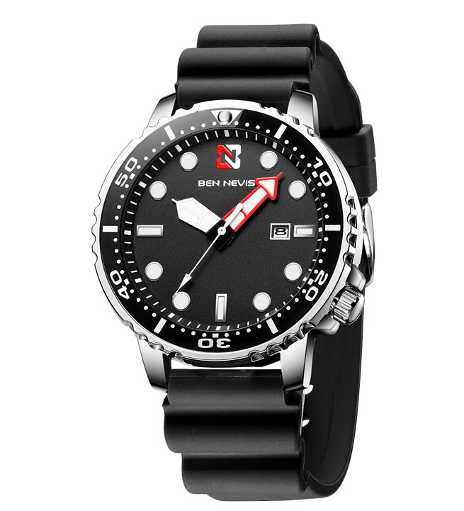 Waterproof Mens Silicone Watchband Quartz Sport Watch Date Stylish Wristwatch UK