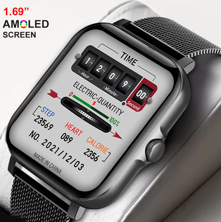 Smart Watch Dial Call Full Touch Screen Fitness Tracker Heart Rate for Men Women